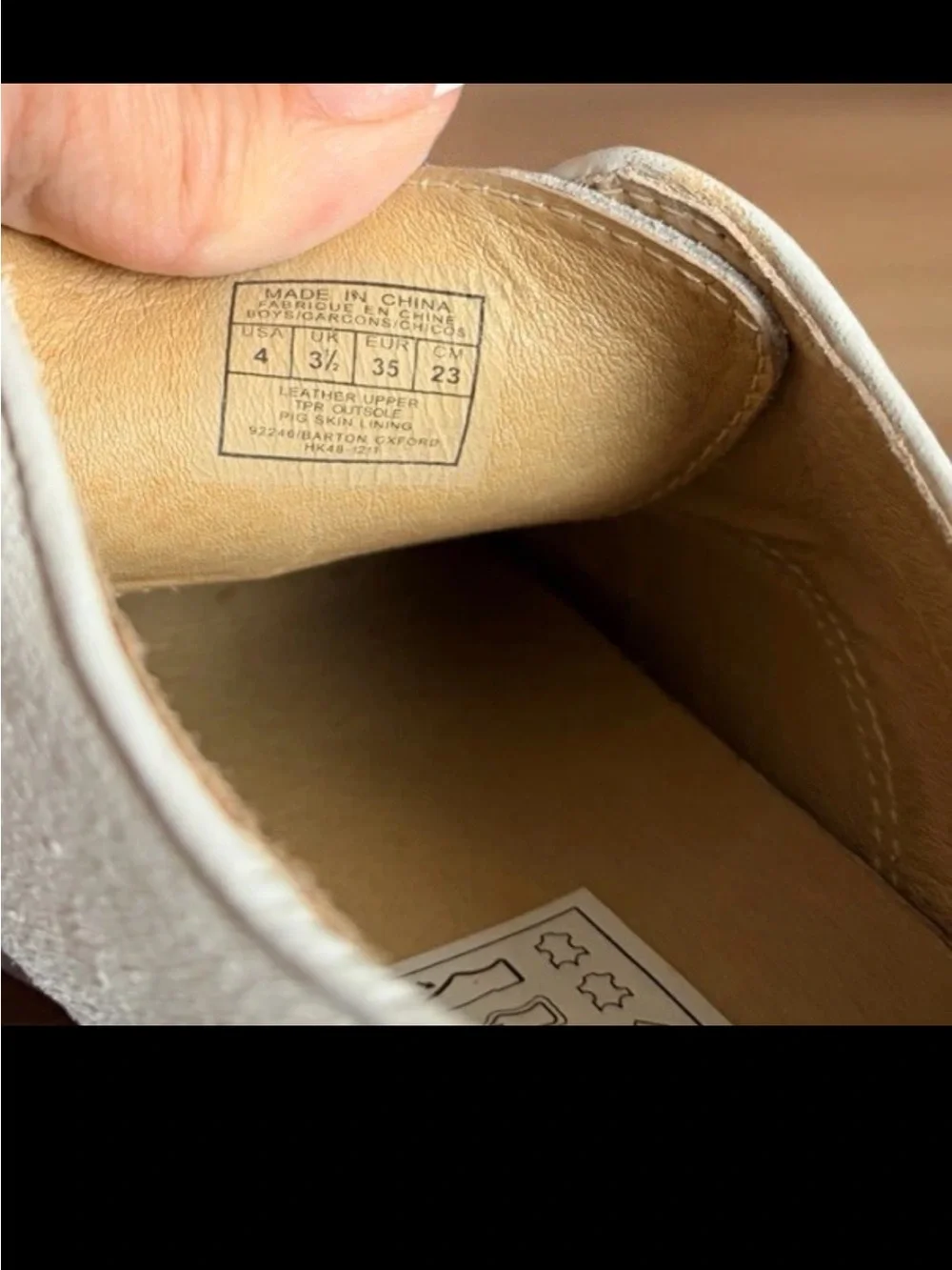 RALPH LAUREN Oxfords Youth Boys Size 4 Ivory Barton Suede Loafers Lace Up Preppy